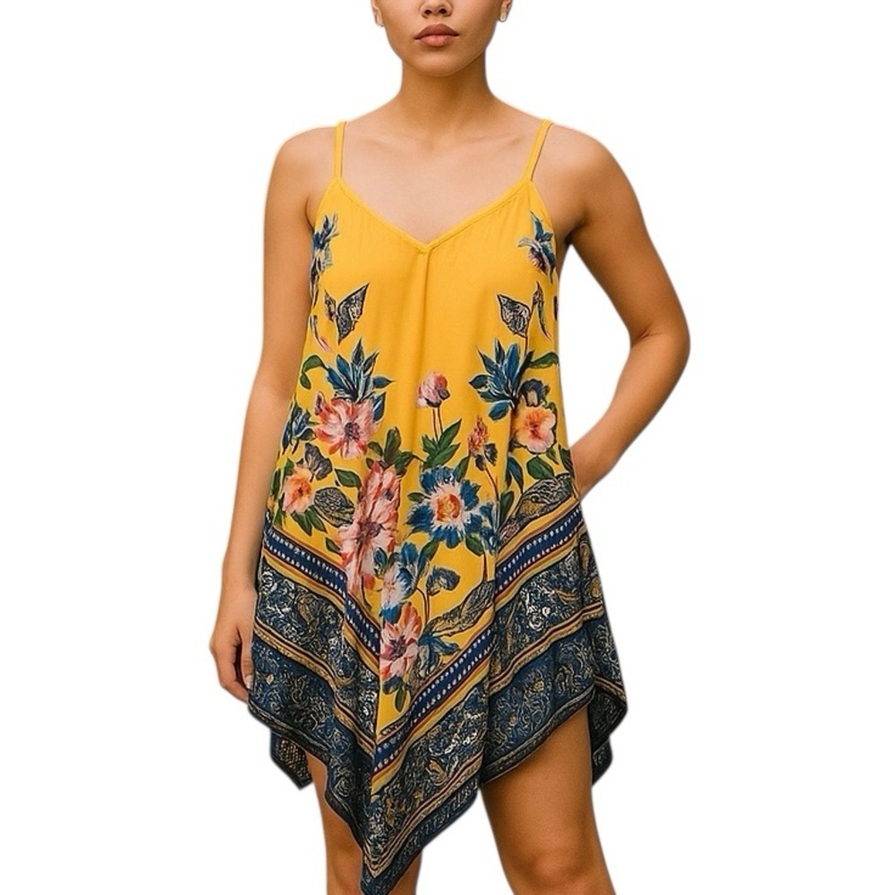 Unique Spectrum Scarf Top Multi colors Sz L